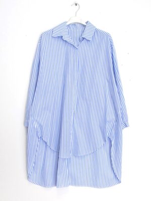 Plus size skjorte med striber (1631) LIGHT BLUE