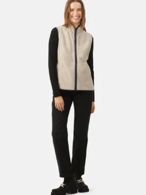 ILSE JACOBSEN FLEECEWIND01 VEST (SAND)