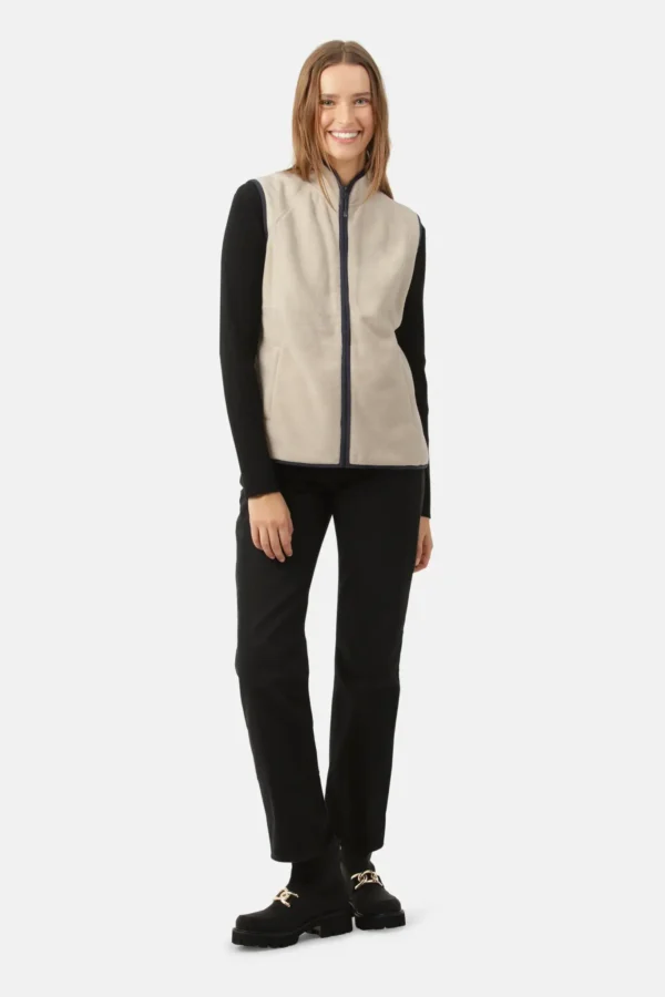 ILSE JACOBSEN FLEECEWIND01 VEST (SAND)