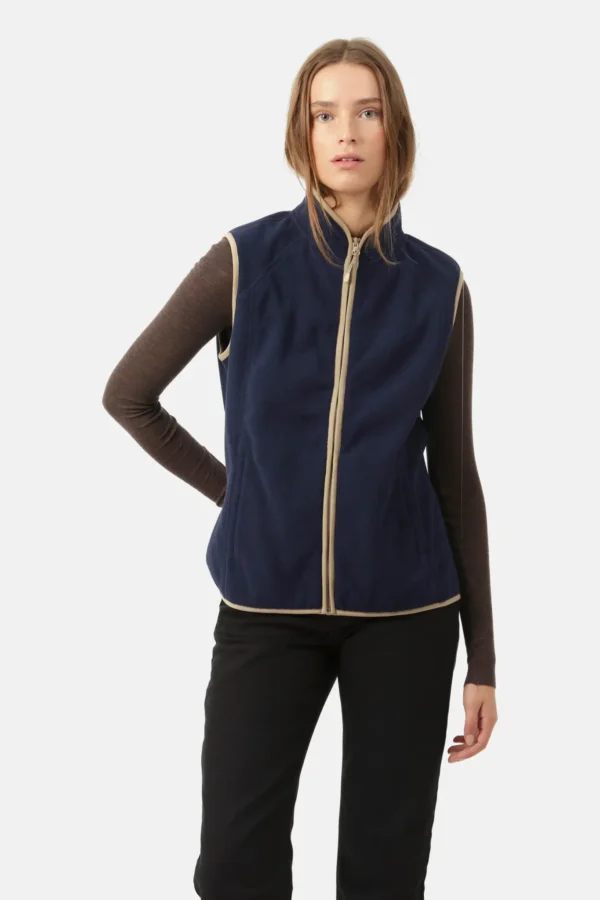 ILSE JACOBSEN FLEECEWIND01 VEST (NAVY)