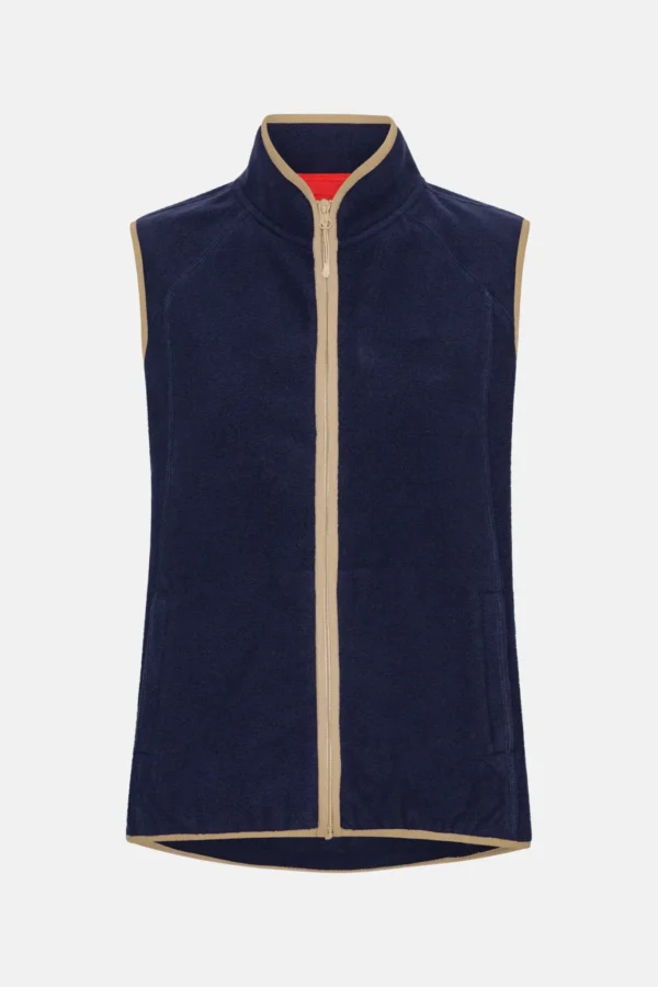 ILSE JACOBSEN FLEECEWIND01 VEST (NAVY)