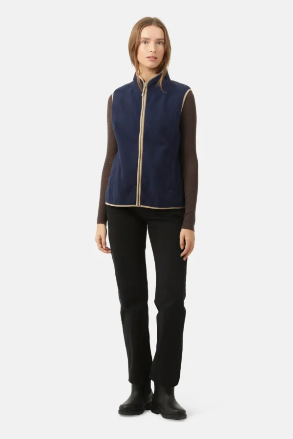 ILSE JACOBSEN FLEECEWIND01 VEST (NAVY)