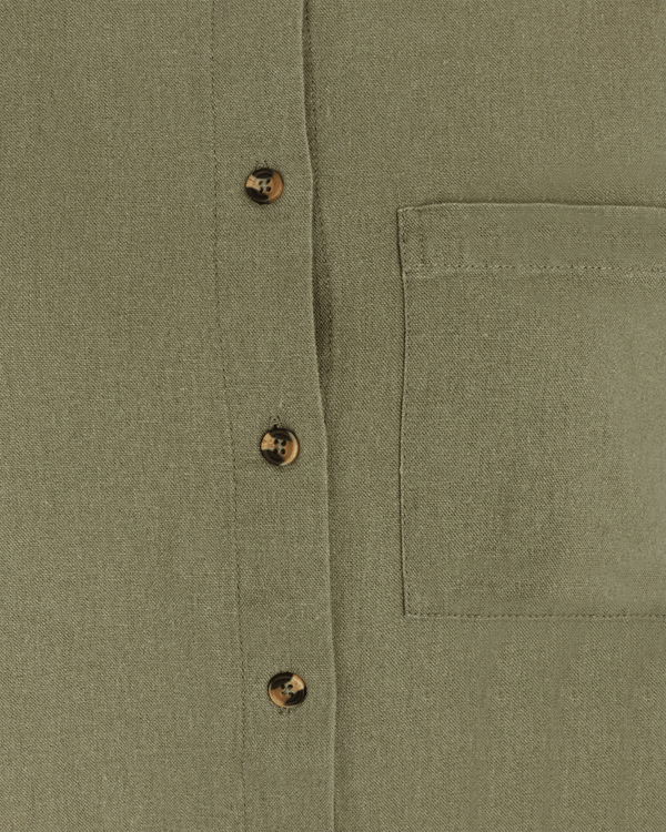 Freequent LAVA SH-SIMPLE skjorte (DEEP LICHEN GREEN)