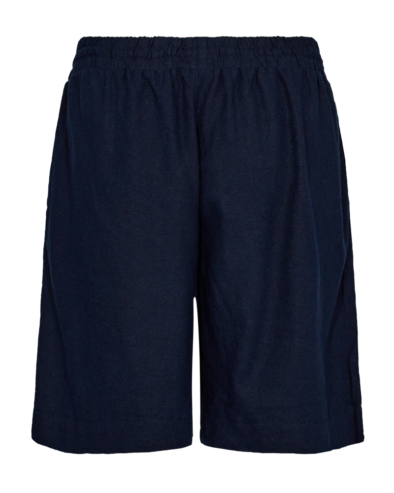 Freequent hør shorts (4168) NAVY