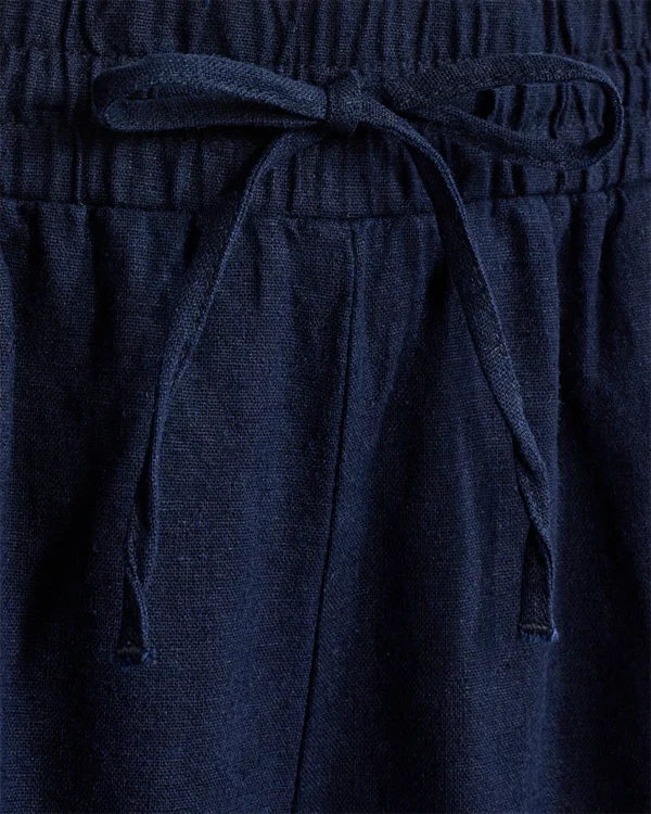 Freequent hør shorts (4168) NAVY