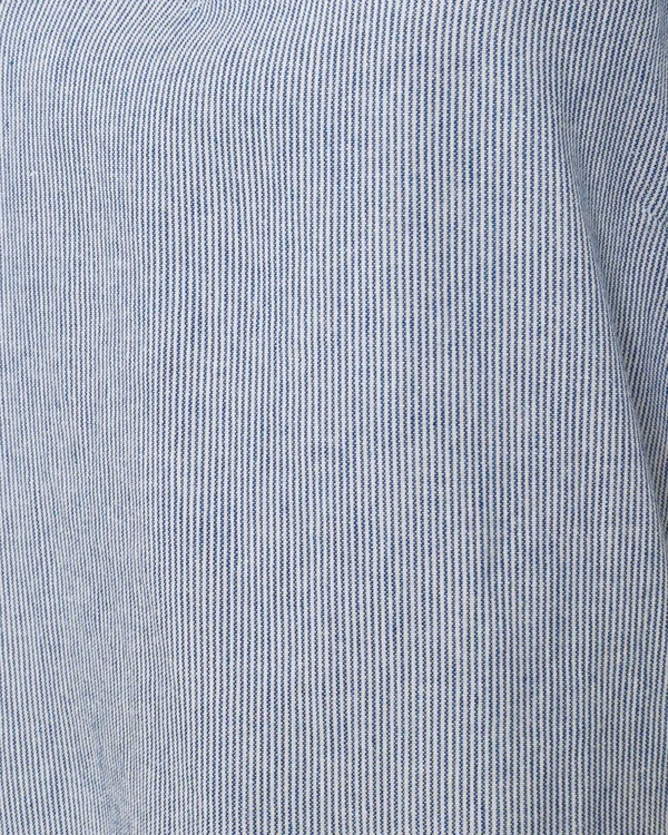 Freequent LAVA hør bluse (4306) hvid/blå